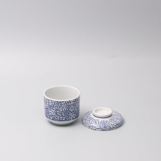 Cup Chawanmushi 170ml Blue Paisley Glaze V637-C1053