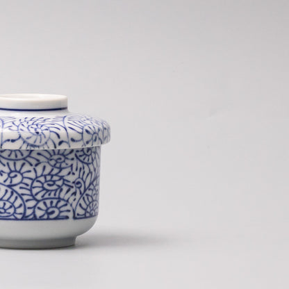 Cup Chawanmushi 170ml Blue Paisley Glaze V637-C1053