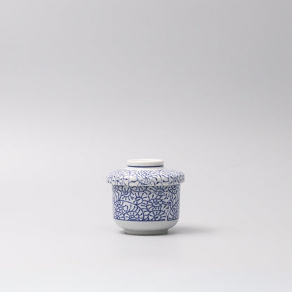 Cup Chawanmushi 170ml Blue Paisley Glaze V637-C1053