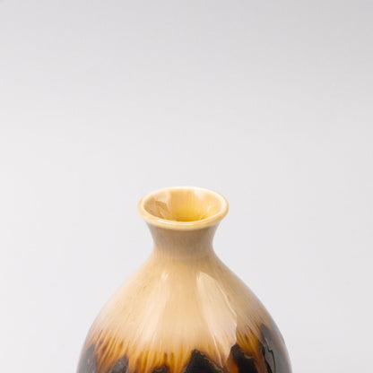 Sake Jug 300ml Black Gloss Sunflower Drip Glaze V637-C1056
