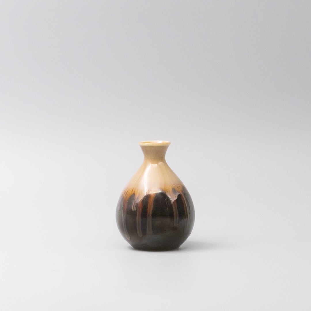 Sake Jug 300ml Black Gloss Sunflower Drip Glaze V637-C1056