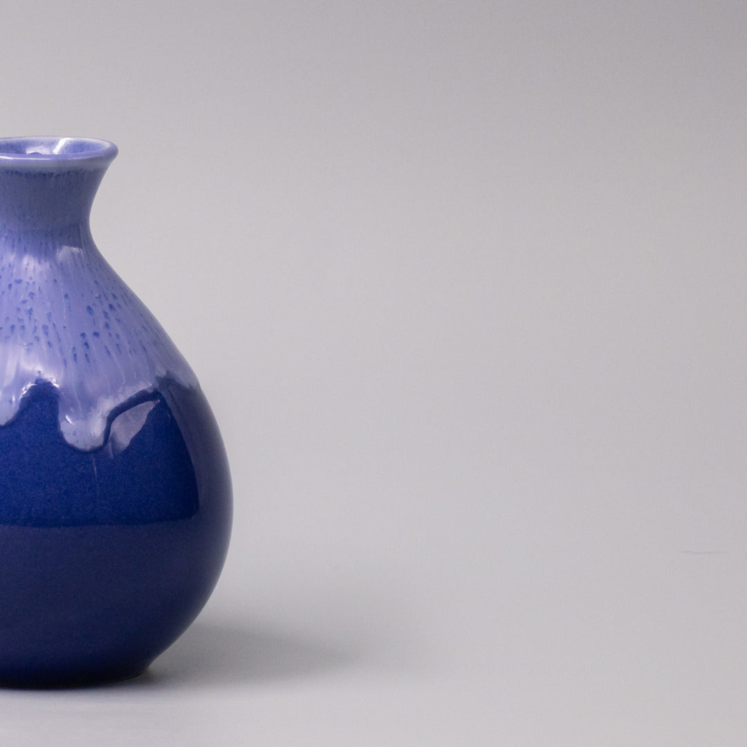 Sake Jug 300ml Cornflower Blue white Drip V637-C1059