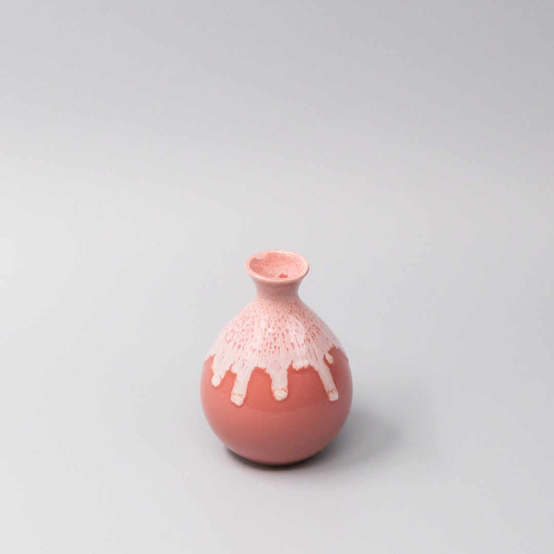 Sake Jug 300ml Pink White Drip Glaze V637-C1060