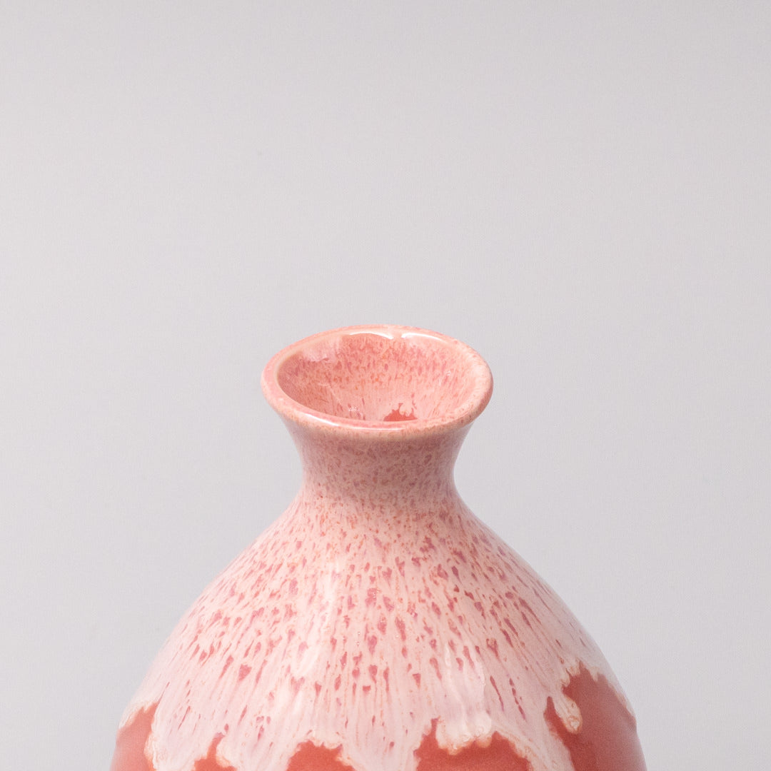Sake Jug 300ml Pink White Drip Glaze V637-C1060