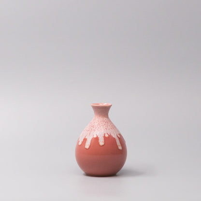 Sake Jug 300ml Pink White Drip Glaze V637-C1060