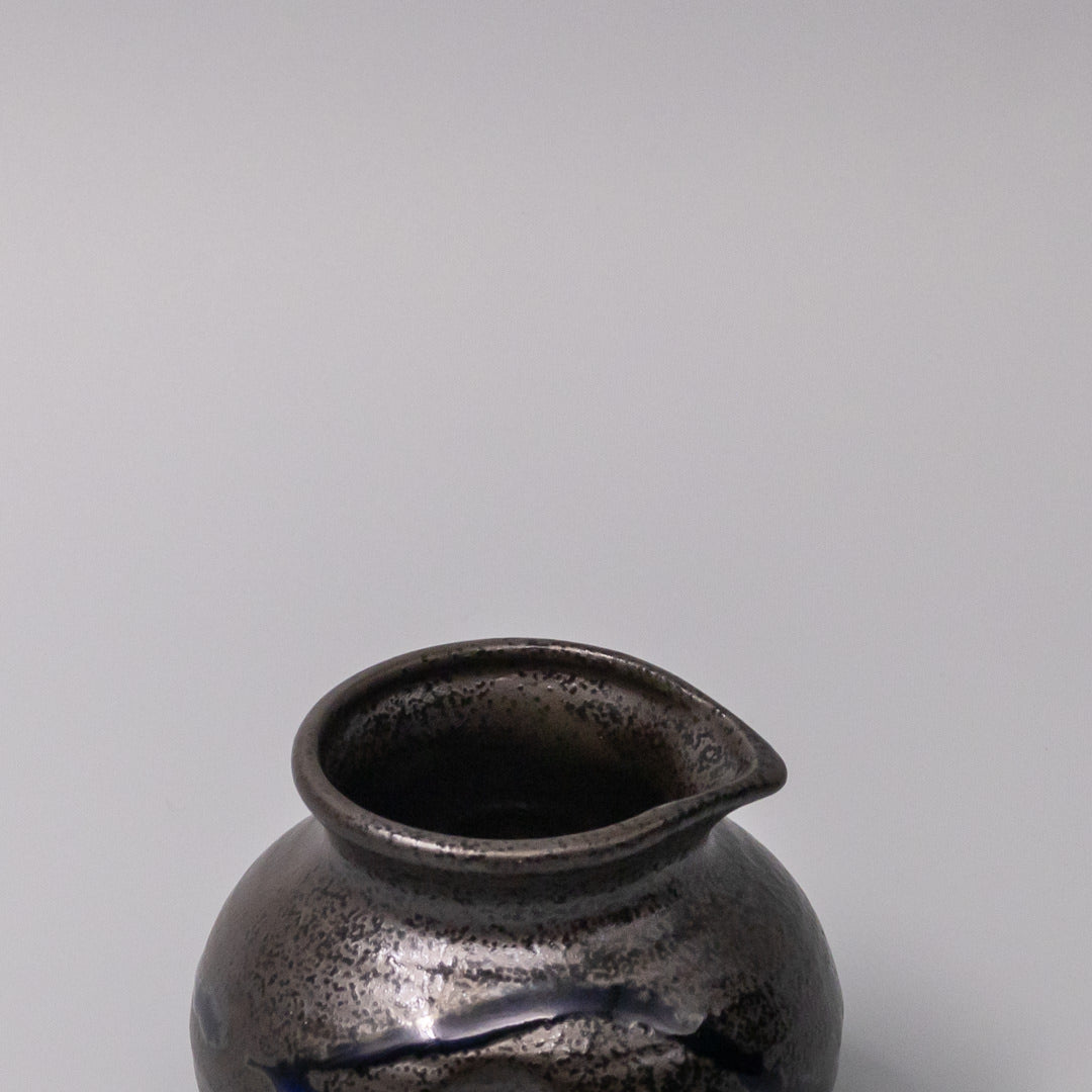 Pourer 120ml Metallic Black Blue Drip Glaze V637-C1062