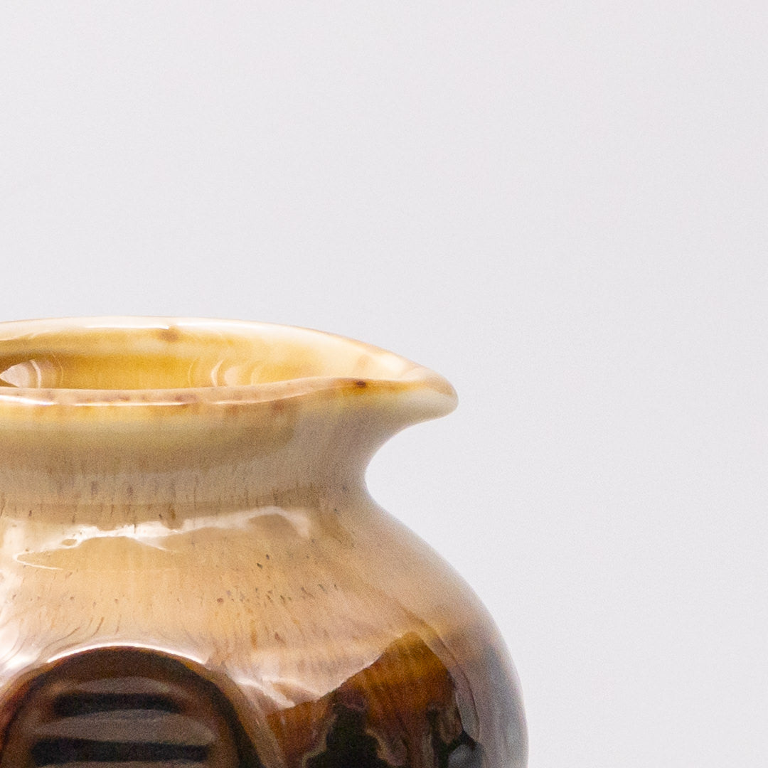 Pourer 120ml Chesnut Gloss Sunflower Drip Glaze V637-C1063