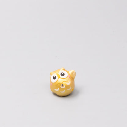 Okimono Lucky Gold Owl V637-C1069B