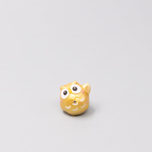Okimono Lucky Gold Owl V637-C1069B