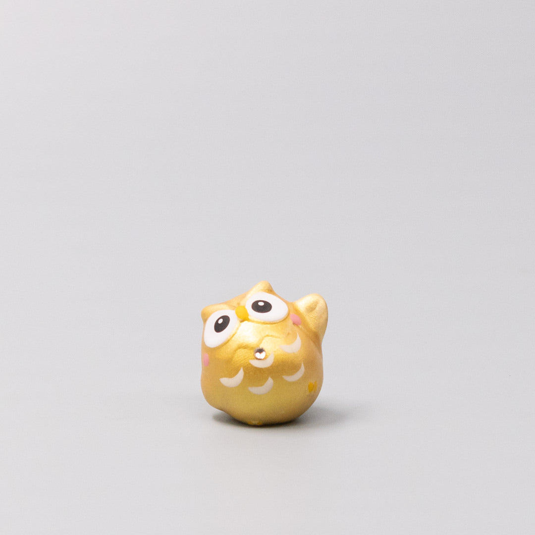 Okimono Lucky Gold Owl V637-C1069B