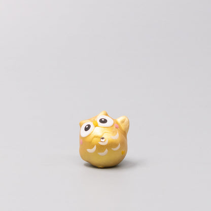 Okimono Lucky Gold Owl V637-C1069B