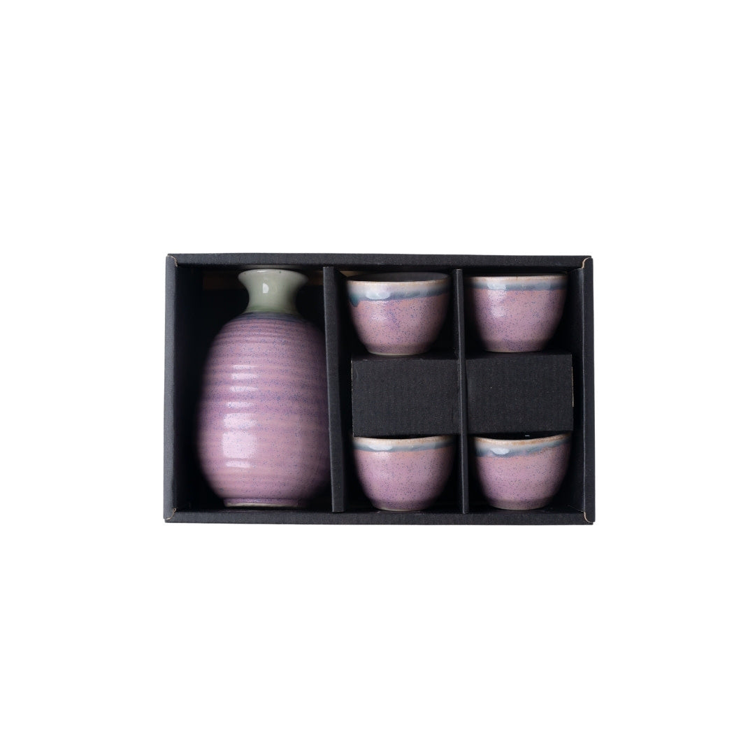 Sake Set for Four 280ml Lilac Glaze V637-C1092