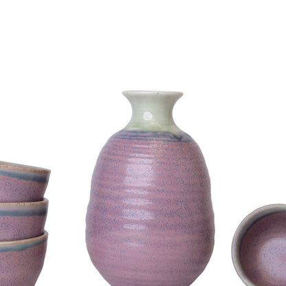 Sake Set for Four 280ml Lilac Glaze V637-C1092