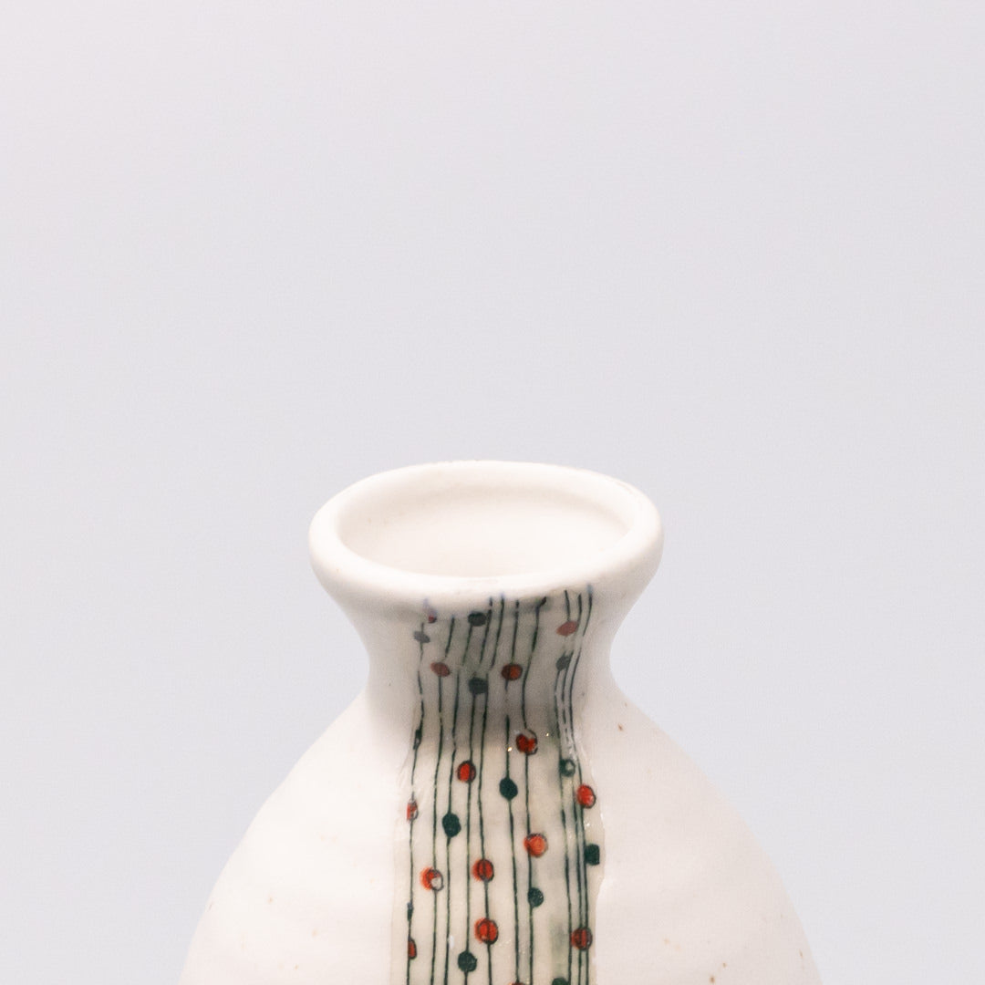 Sake Set for Four 330ml White Abacus Glaze V637-C1093