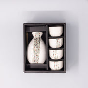 Sake Set for Four 330ml White Abacus Glaze V637-C1093