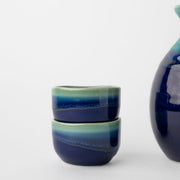 Sake Set for Four 330ml Cobalt Teal Glaze V637-C1094