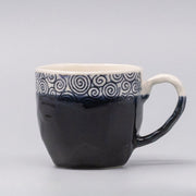 Mug in a Gift Box 260ml Navy Spiral Band Glaze V637-C1106