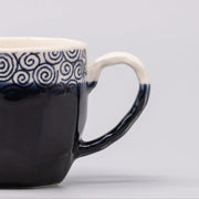 Mug in a Gift Box 260ml Navy Spiral Band Glaze V637-C1106
