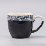 Mug in a Gift Box 260ml Navy Spiral Band Glaze V637-C1106