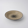 Bowl Shallow Flat Based 20cm Green Converging Line Glaze V637-C1151