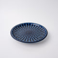 Plate Thick Edge 26cm Cobalt Rays Glaze V637-C1157