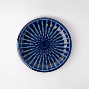 Plate Thick Edge 26cm Cobalt Rays Glaze V637-C1157