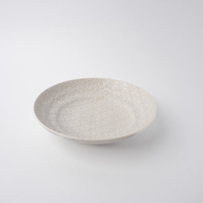 Pasta Bowl Flat 23cm White Star Glaze V637-C1159