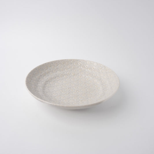 Pasta Bowl Flat 23cm White Star Glaze V637-C1159