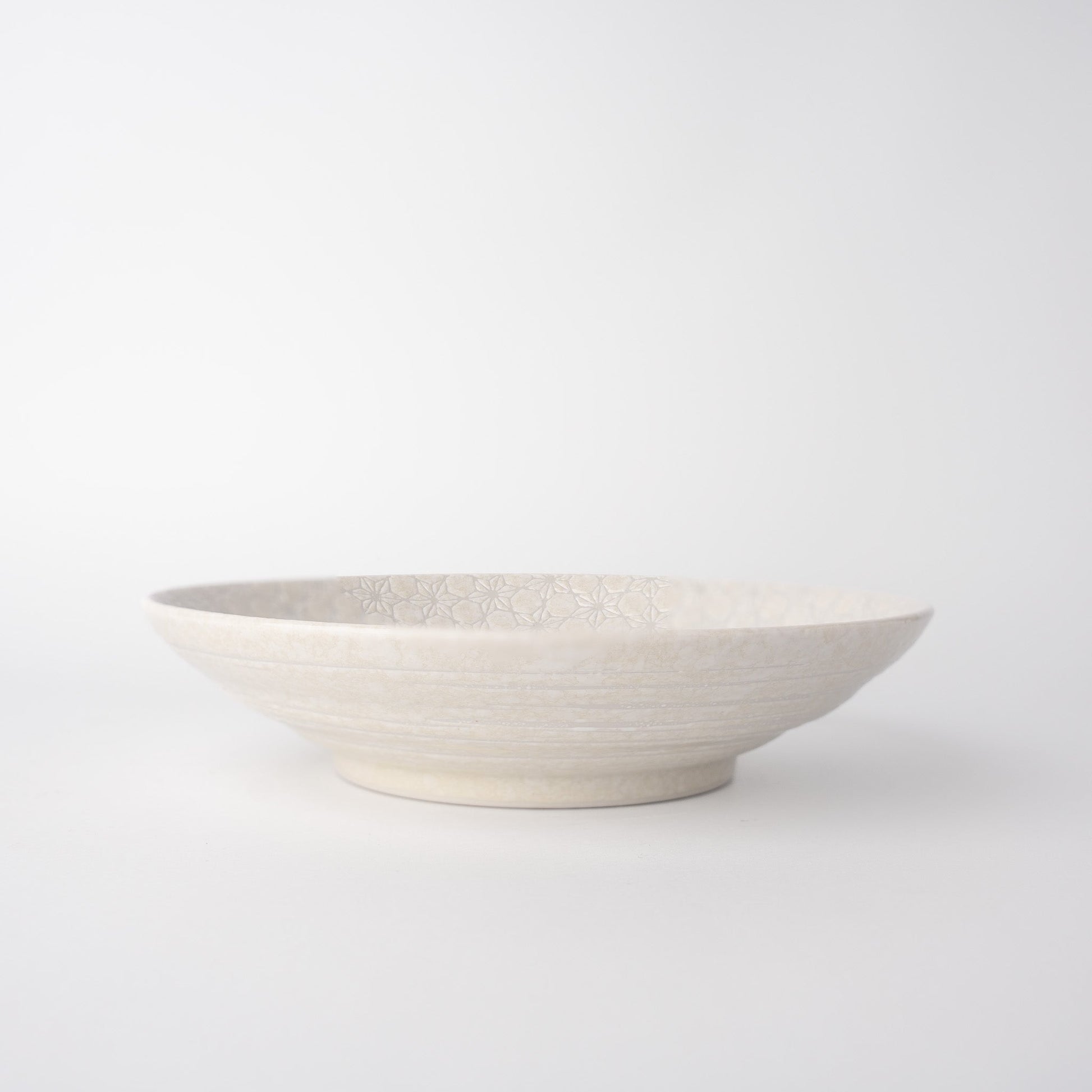 Pasta Bowl Flat 23cm White Star Glaze V637-C1159