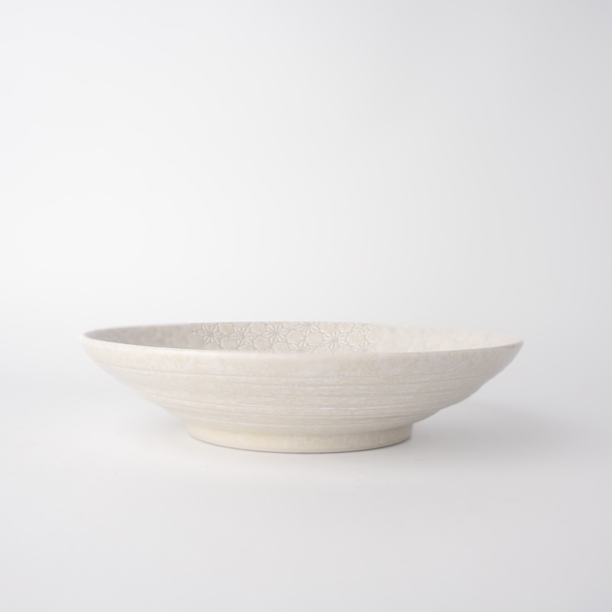 Pasta Bowl Flat 23cm White Star Glaze V637-C1159