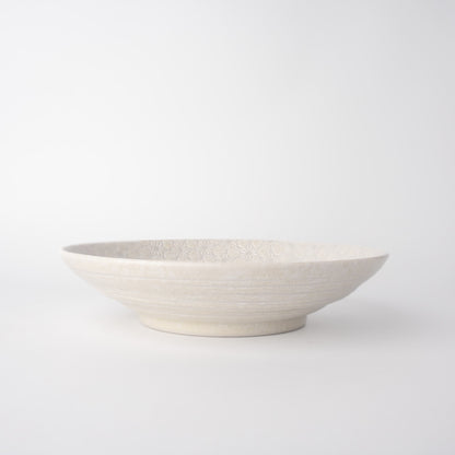 Pasta Bowl Flat 23cm White Star Glaze V637-C1159