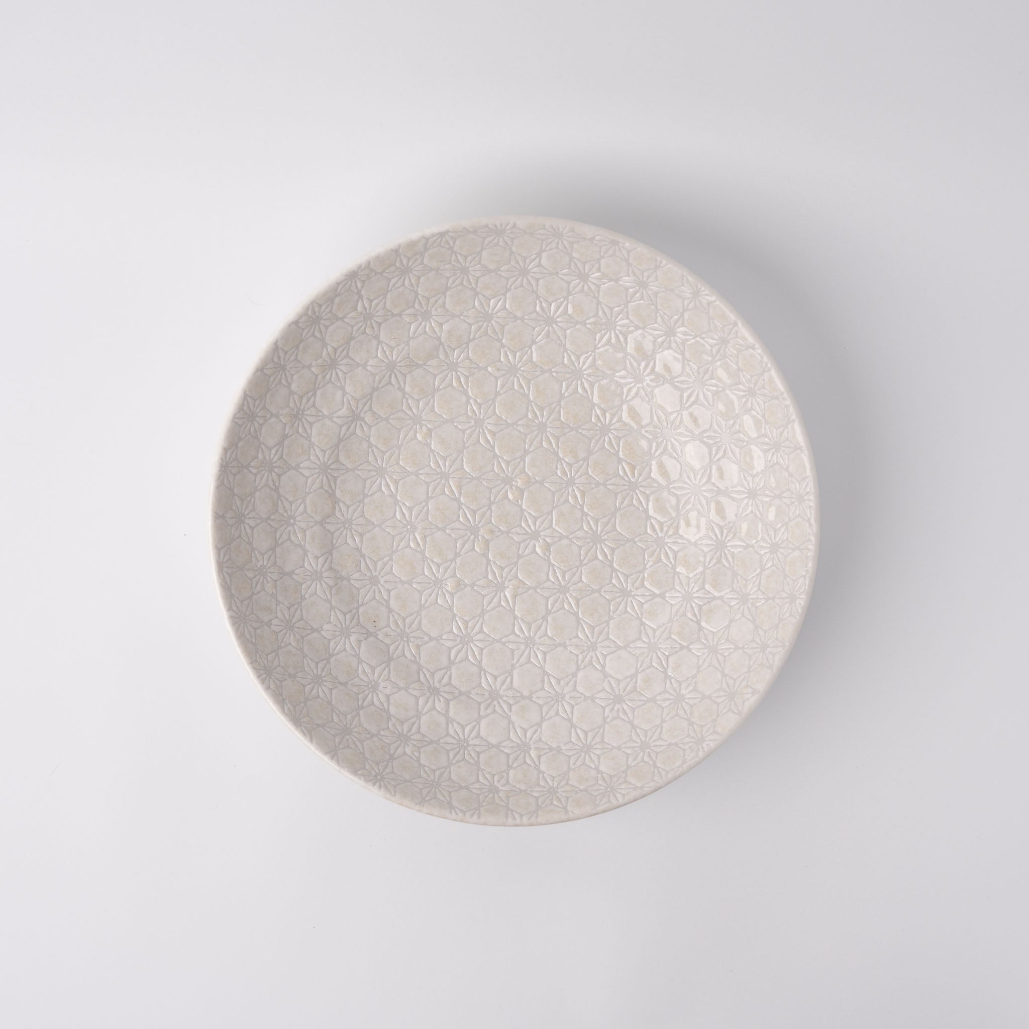 Pasta Bowl Flat 23cm White Star Glaze V637-C1159