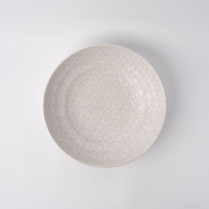 Pasta Bowl Flat 23cm White Star Glaze V637-C1159