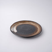 Plate 24cm Brushstroke Black V637-C1208