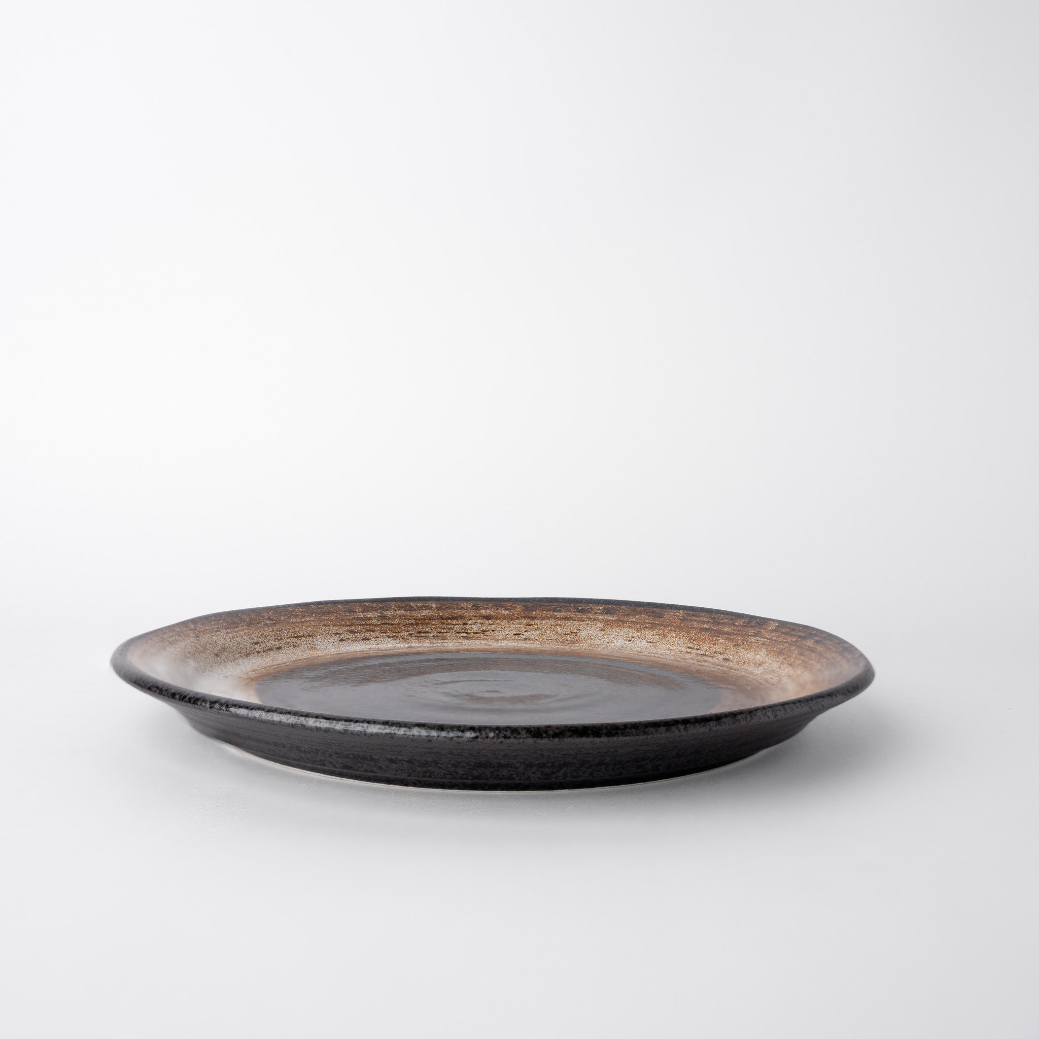 Plate 24cm Brushstroke Black V637-C1208