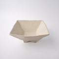 Fluted Bowl Square 21x21cm Oatmeal Glaze V637-C1210