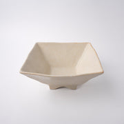 Fluted Bowl Square 21x21cm Oatmeal Glaze V637-C1210