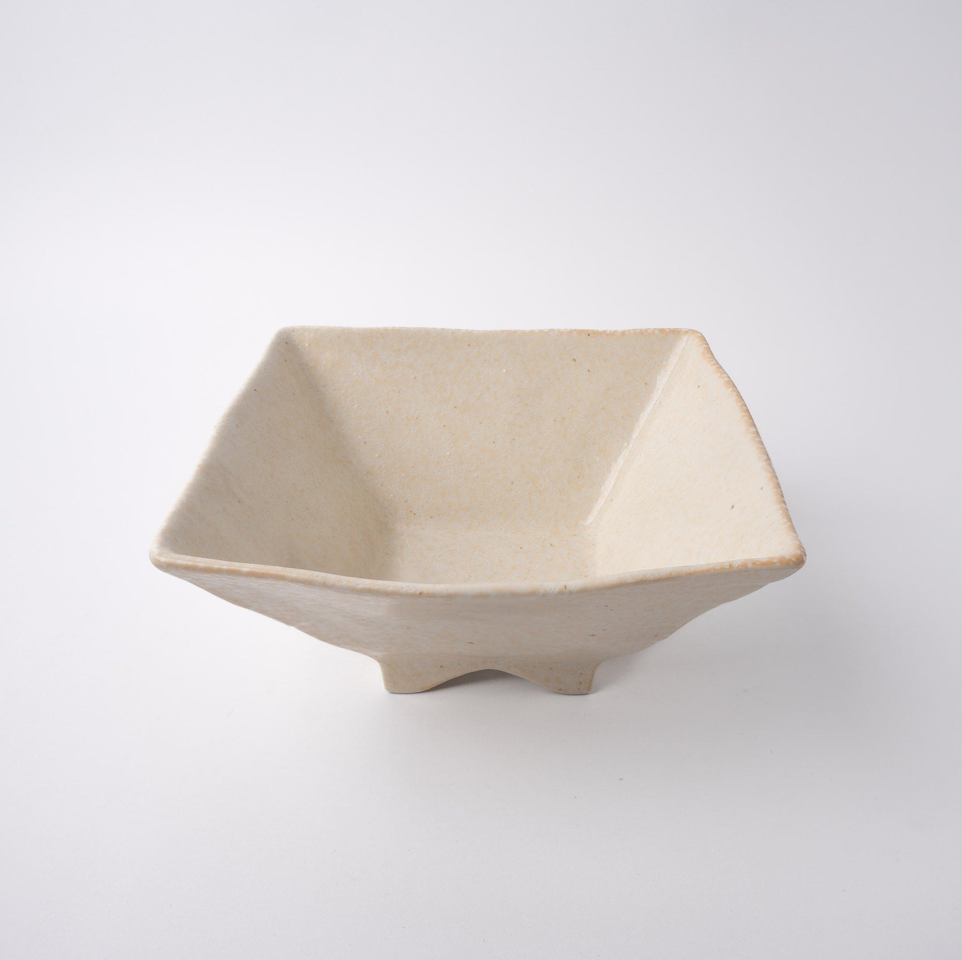Fluted Bowl Square 21x21cm Oatmeal Glaze V637-C1210