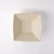 Fluted Bowl Square 21x21cm Oatmeal Glaze V637-C1210