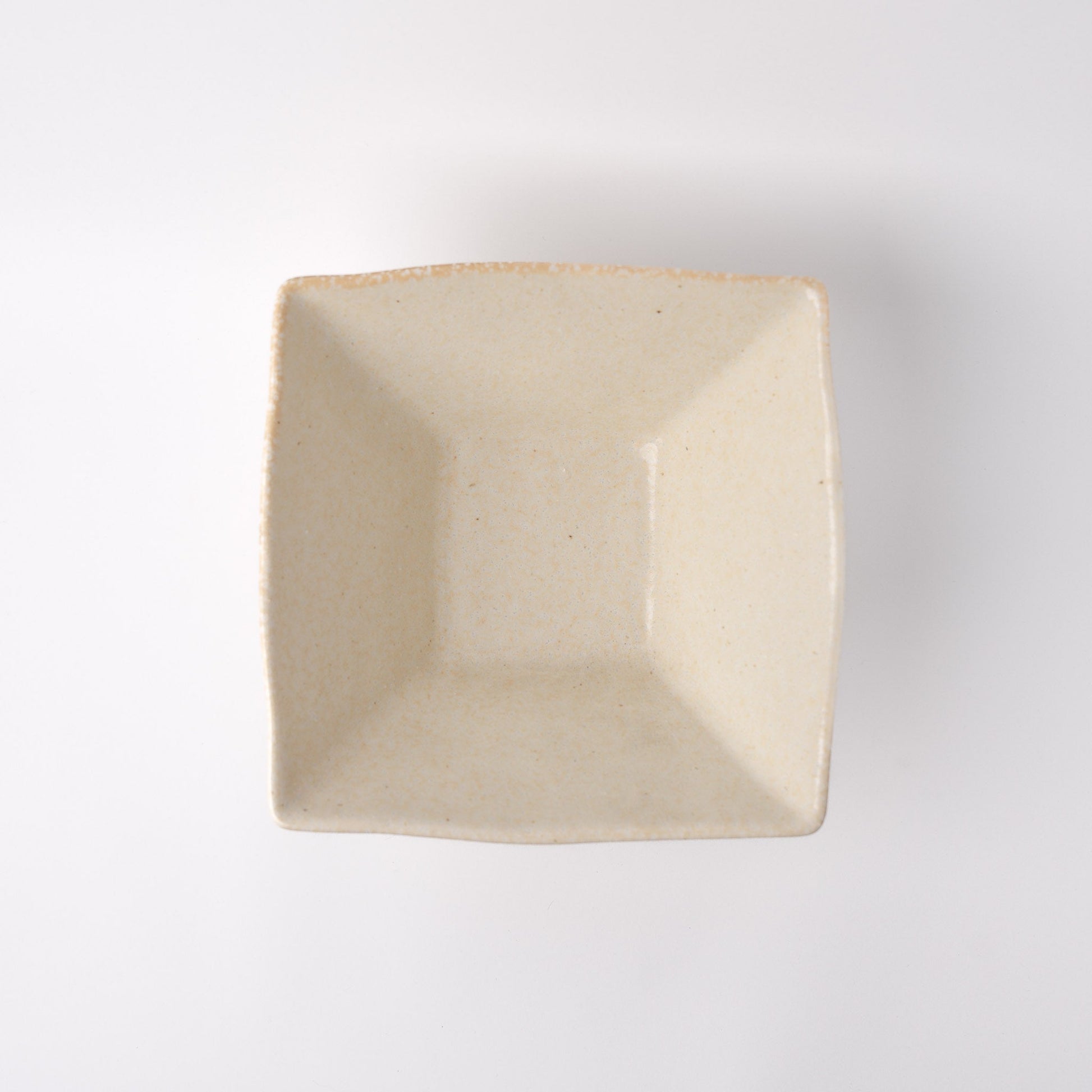Fluted Bowl Square 21x21cm Oatmeal Glaze V637-C1210