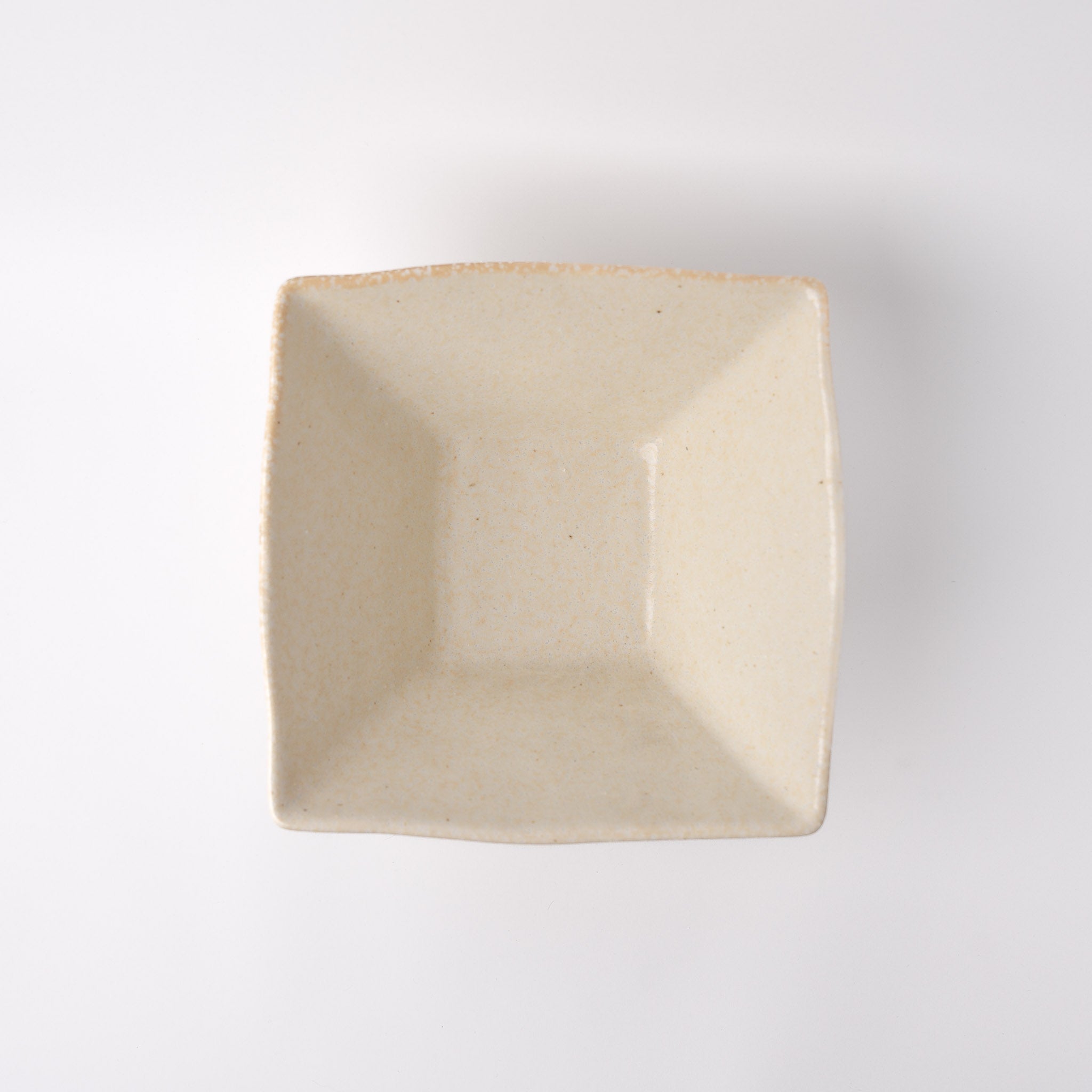 Fluted Bowl Square 21x21cm Oatmeal Glaze V637-C1210