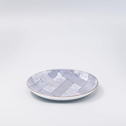 Plate 18cm Thatched Navy Design V637-C1224