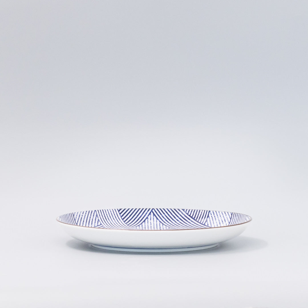 Plate 18cm Thatched Navy Design V637-C1224