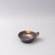 Bowl with Handle 12cm Bronze Glaze V637-C1232