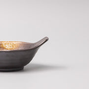 Bowl with Handle 12cm Bronze Glaze V637-C1232