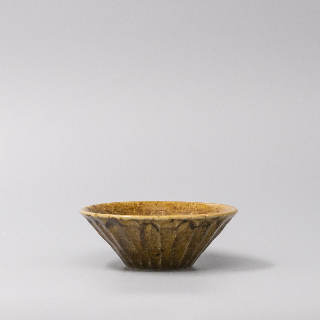 Bowl 12.6cm Shinogi Caramel Glaze V637-C1235