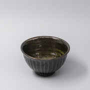 Bowl 15.5cm Shinogi Moss Black Glaze V637-C1245