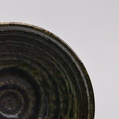 Bowl 15.5cm Shinogi Moss Black Glaze V637-C1245