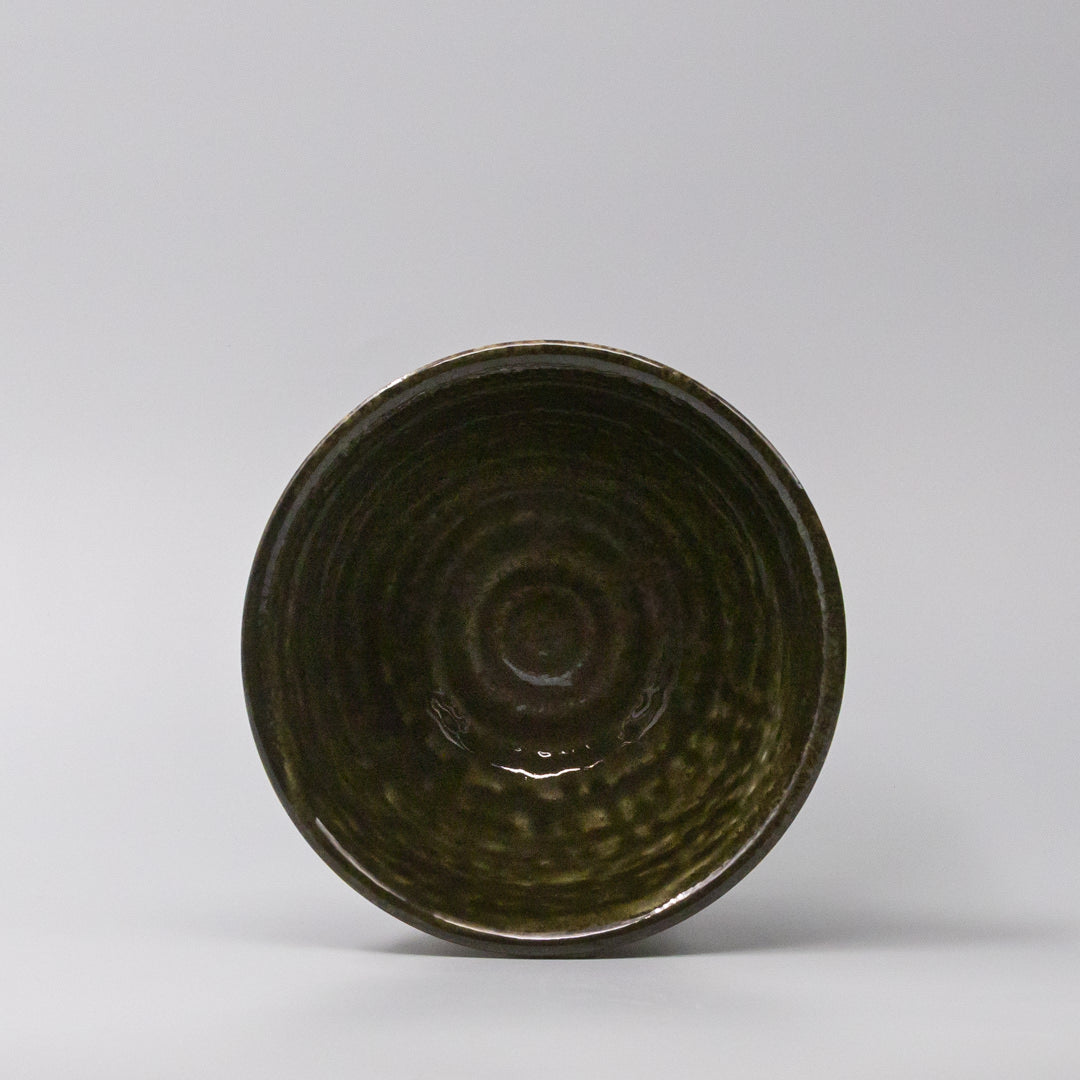 Bowl 15.5cm Shinogi Moss Black Glaze V637-C1245