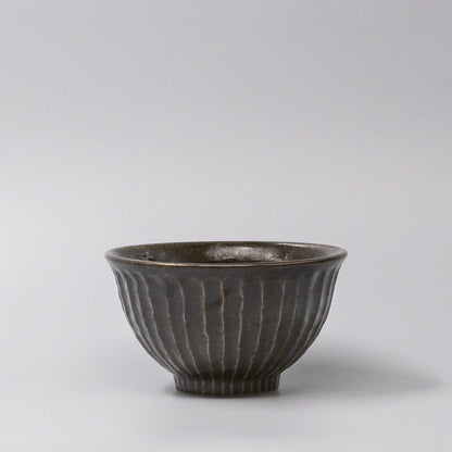 Bowl 15.5cm Shinogi Moss Black Glaze V637-C1245